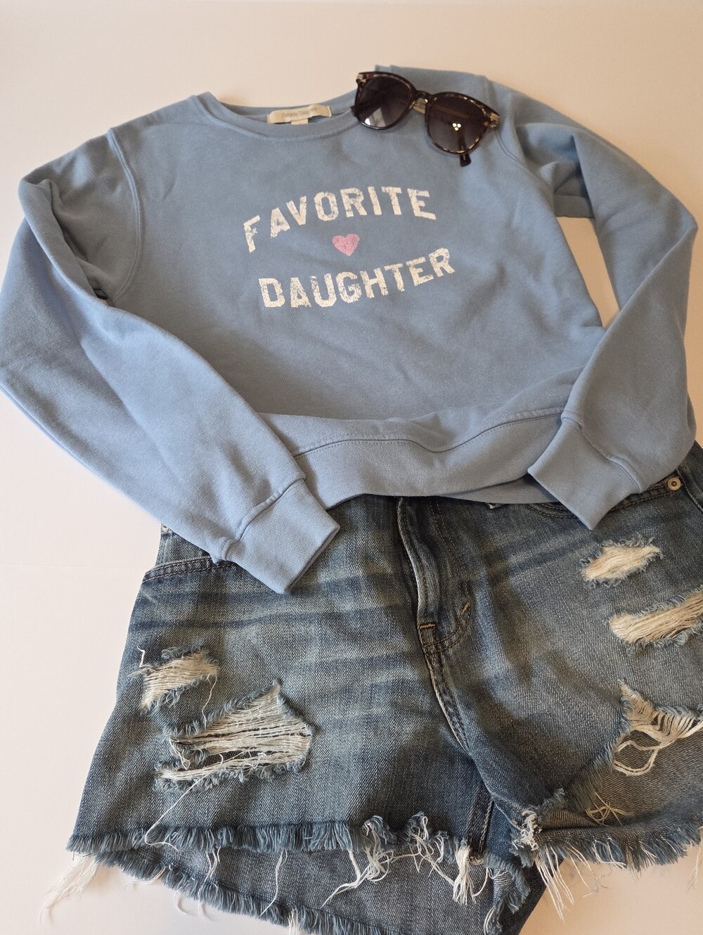 Favorite Daughter Girls Light Blue Sweatshirt